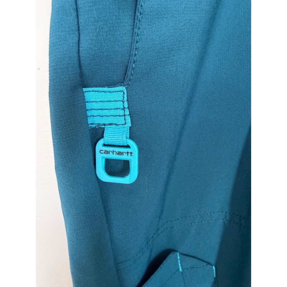 Carhartt Liberty Scrub Pants Womens 2XL Teal Blue Cargo Medical Nursing C52110 - Picture 2 of 5
